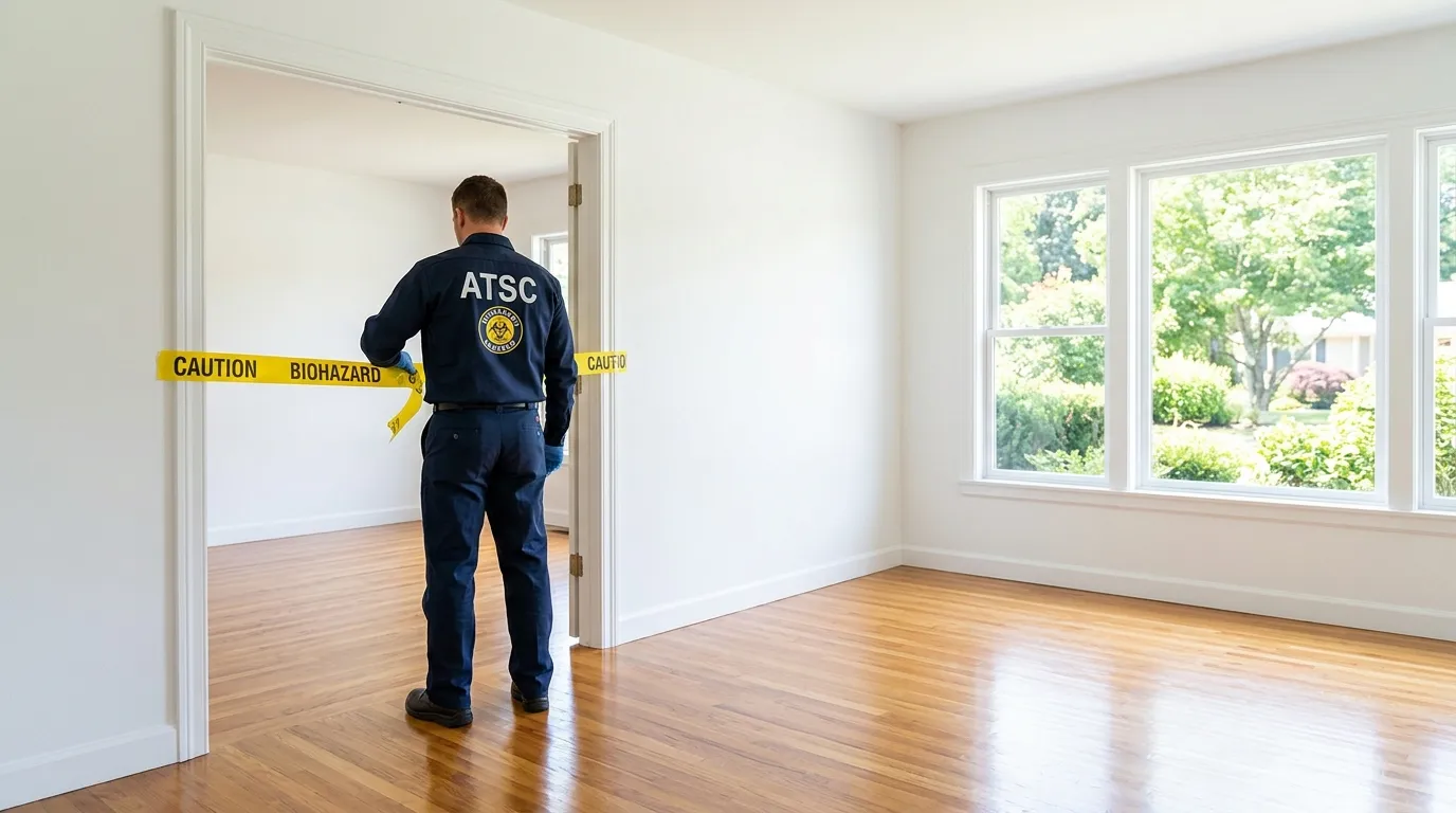 Certified biohazard cleanup crew performing Decomposition Cleanup in Ojus